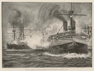 Le manovre navali, scontro tra le flotte Rossa e Blu al largo di Holyhead, 31 luglio