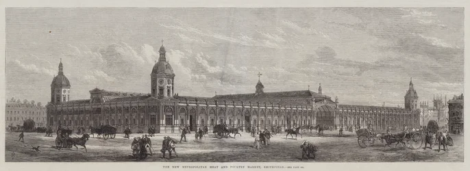 Il nuovo mercato metropolitano della carne e del pollame, Smithfield (incisione)