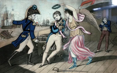 Il nobile ammiraglio Lord Nelson, cadendo tra le braccia della vittoria, 11 marzo