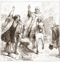 Il nunzio papale Chieregato a Norimberga, illustrazione da La storia del protestantesimo di James Aitken Wylie, pub. 1878