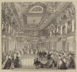 La polacca del principe e della principessa Federico-Guglielmo nella Sala Bianca del Palazzo Reale, Berlino (incisione)