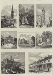 Il festival della gilda di Preston, schizzi di Preston