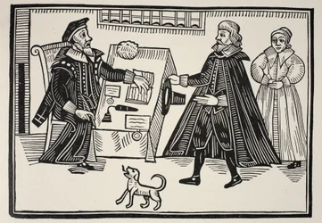 Il Proctor e il Parator, frontespizio di un trattato sugli abusi e le esorbitanze delle Corti Spirituali, 1641