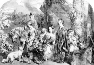 La regina e i suoi figli a Windsor Great Park, da 