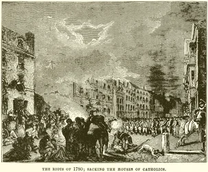 I disordini del 1780; Saccheggio delle case dei cattolici