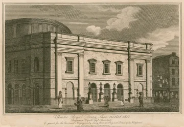 Il Royal Theatre, Drury Lane, Londra, eretto nel 1812