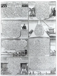 La Lega e il Patto Solenne del 1643, inciso da W. Hollar (1607-77)
