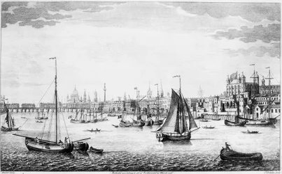 Il prospetto sud-est di Londra