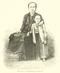 La sultana di Jokkjokkarta e suo figlio