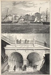 Il tunnel del Tamigi (come appariva quando fu originariamente aperto al traffico)