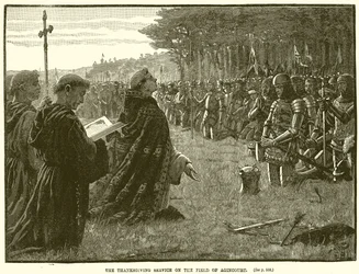 Il servizio di ringraziamento sul campo di Agincourt