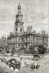 Il municipio, Sydney, c.1880, da 