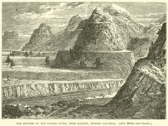 Le rive del fiume Fraser, vicino a Lilloet, Columbia Britannica