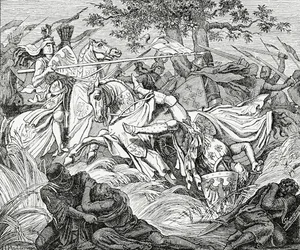 La morte di Manfredi nella battaglia di Benevento, 26 febbraio 1266