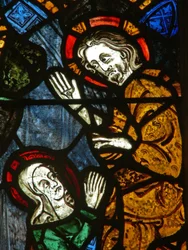 La finestra est raffigurante una scena della vita di Santa Maria Maddalena - Noli me Tangere?
