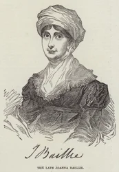 La defunta Joanna Baillie (incisione)