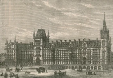 Il nuovo hotel della Stazione della Midland Railway, Euston Road, Londra