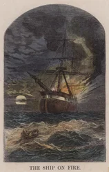 La nave in fiamme