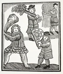 Thomas Hickathrift, illustrazione da Chap-books del XVIII secolo di John Ashton, pub. 1882