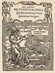 Pagina del Titolo per Due Libri di Cosmografia di Hieronymo Girana Tarragones, da The Narrative and Critical History of America, a cura di Justin Winsor, Londra, 1886