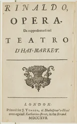 Pagina del titolo dal libretto dell