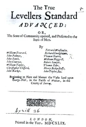 Pagina del titolo di The True Levellers Standard, pubblicato il 26 aprile 1649