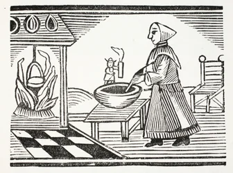 Tom Thumb, illustrazione da Chap-books del XVIII secolo di John Ashton, pub. 1882