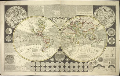 Mappa del mondo a due emisferi