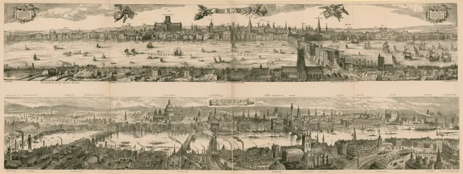 Due vedute di Londra: 1616 e 1890