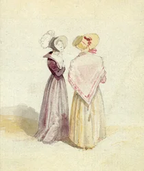 Due donne con cappelli, c.1825