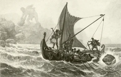 Ulisse sfida il Ciclope (incisione)