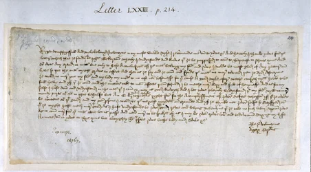 Lettera di San Valentino da Margery Brews a John Paston III, febbraio 1477