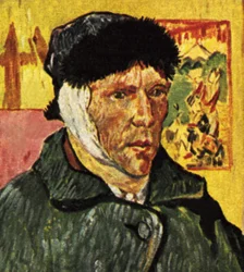 Van Gogh con una benda intorno alla testa (ridisegnato)