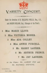 Concerto di varietà, con Marie Lloyd e altri
