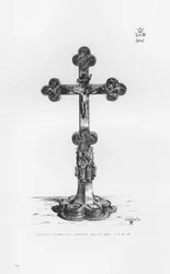 Victoria And Albert Museum: Crocifisso, argento dorato, tedesco circa 1400