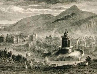 Vista dal Monumento di Burns, Calton Hill, Edimburgo nel 1880 circa, da 