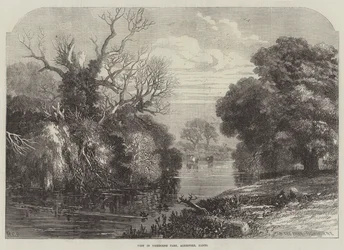 Veduta di Tichborne Park, Alresford, Hants (incisione)