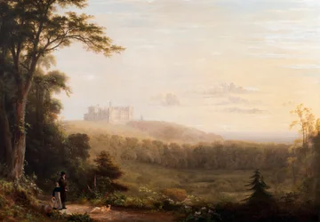 Veduta del castello di Belvoir, c.1820