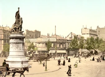 Veduta di una città francese