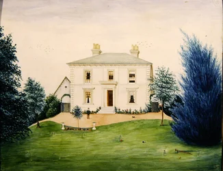 Vista di una villa di campagna