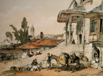 Veduta del distretto di Galata, primi anni del 1800