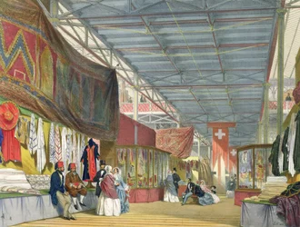 Vista dello stand tunisino alla Grande Esposizione del 1851, da Dickinsons Comprehensive Pictures