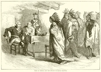 Visita di Pontiac e degli Indiani al Maggiore Gladwin