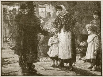 Visita del Prorettore delle Decime, Irlanda, 1832, illustrazione da Cassells Illustrated History of England