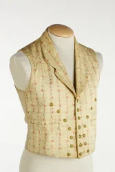 Gilet con motivo floreale, 1855