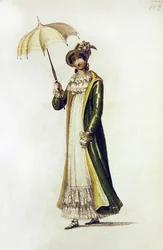 Abito da passeggio, tavola di moda da Ackermann