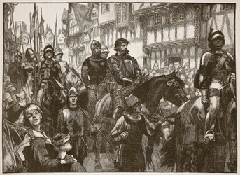 Wallace sulla strada per la Westminster Hall, illustrazione da Cassells Illustrated History of England
