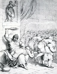 Scuola di Westminster, o Dr. Busby che regola i conti con il maestro Billy e i suoi compagni di gioco, 1785