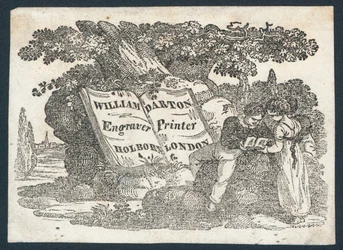 William Darton, incisore e stampatore, biglietto da visita