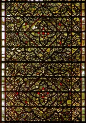 Vetrata delle Cinque Sorelle raffigurante grisaille